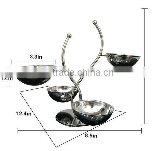 Stainless Steel Candy Nut Stand Serving Bowl Serveware with Handle