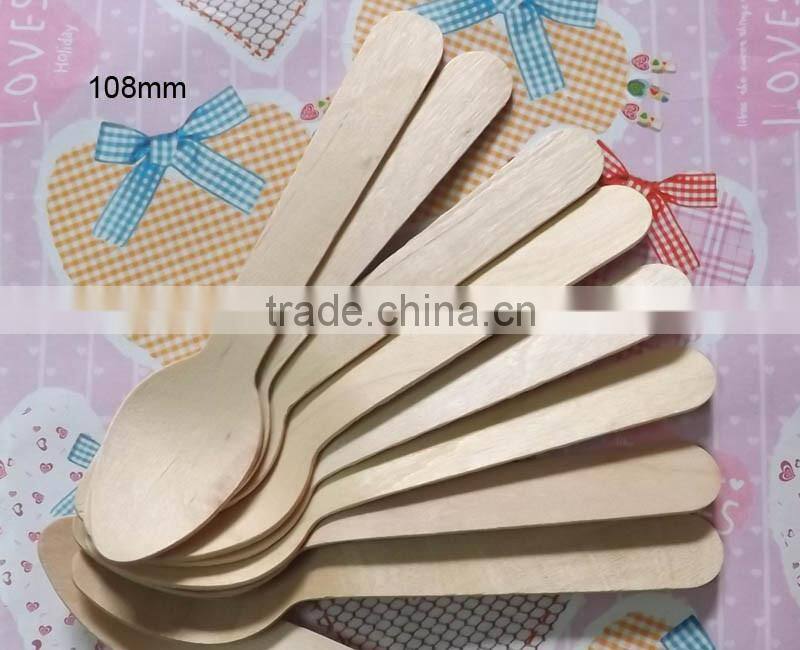 Cheap Food- grade Biodegradable Birch Wood Cutlery Disposable wood spoon knife and fork
