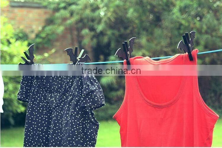 Factory Direct Creative Batman Plastic Clothes pin Home Black Batman Shape Plastic Clothes Pegs