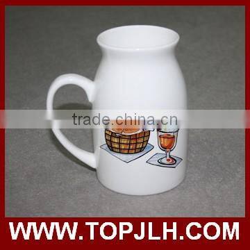 2017 new listed white ceramic milk cups