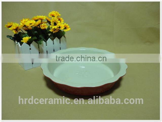 wholesale daily use porcelain ceramic bakeware Fruit plate