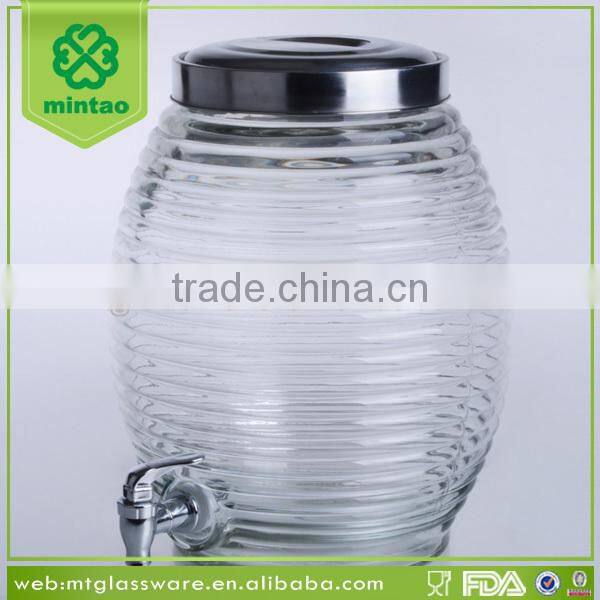 Machine made commercial magic glass drink water dispenser with silver tap