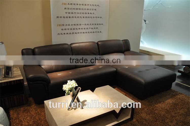 luxury furniture chesterfiled coner leather sofa
