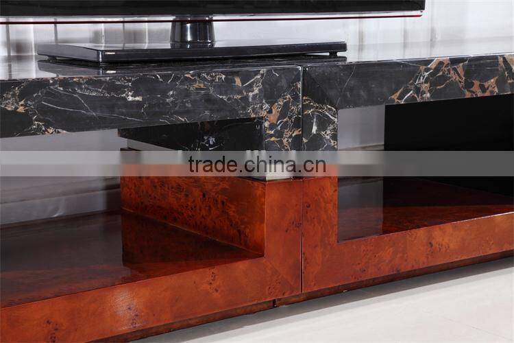 luxury furniture modern italian marble travertine tv stand