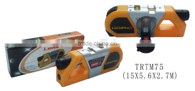 Multifunctional custom logo 3m measuring tape with laser spirit level