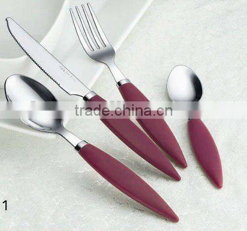 plastic handle cutlery set with high quality and low price