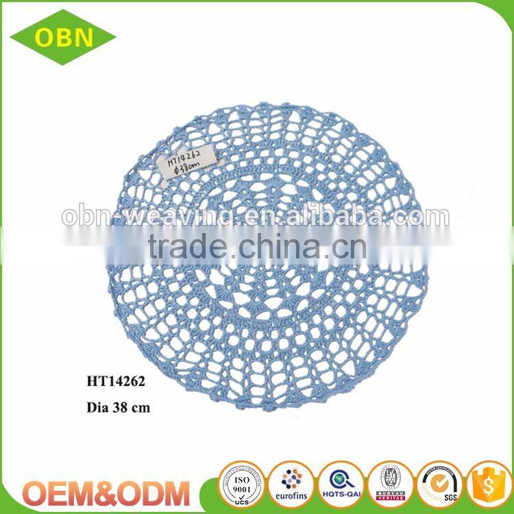 Cheap cotton placemats handmade crochet doilies for table decoration