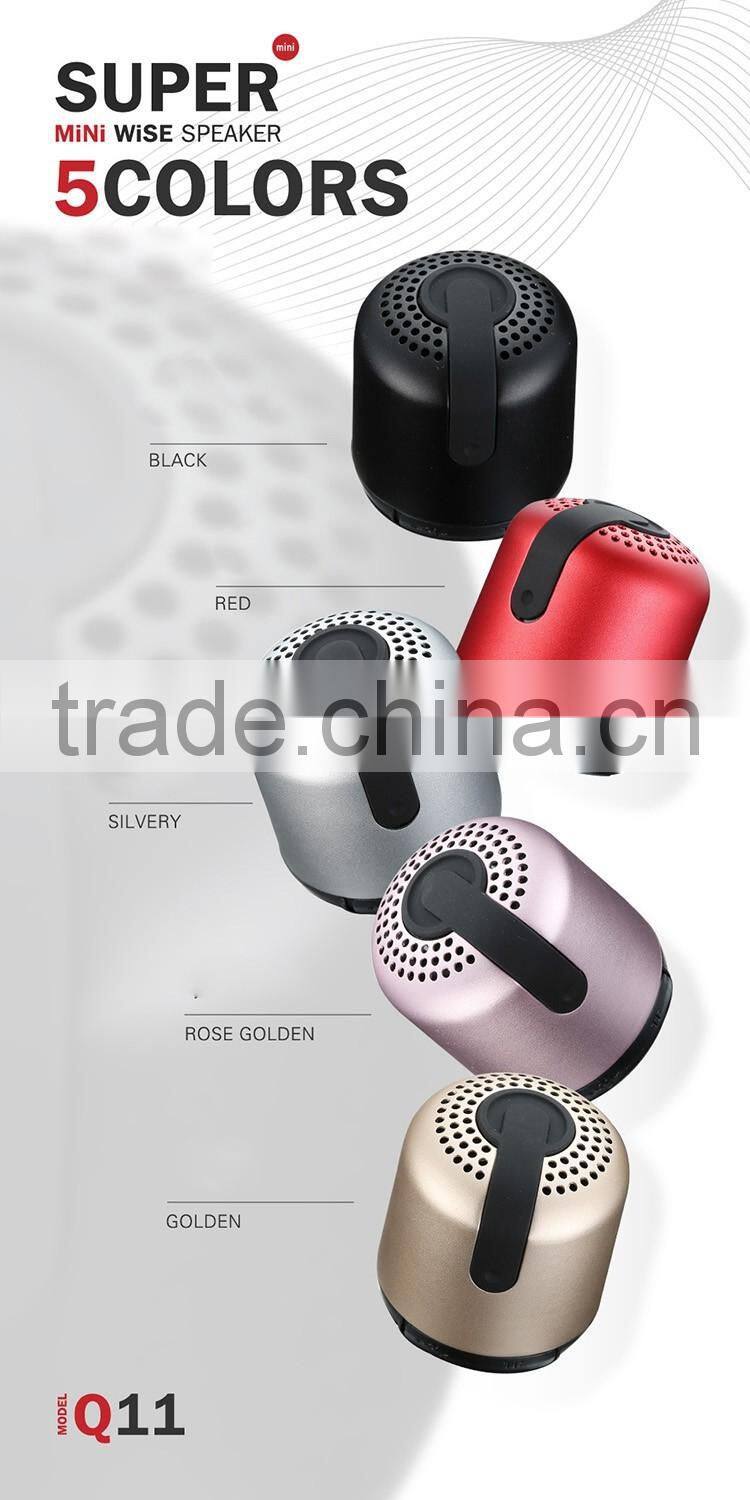 2017 New gadget custom logo handsfree call mini bluetooth speaker with CE ROHS FCC BQB certifications