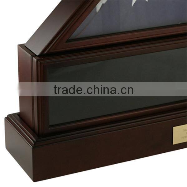 Unite state flag triangle shape wooden urn for ahses prices