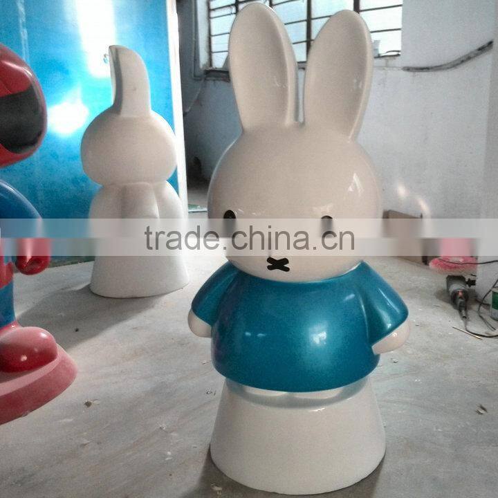 Outdoor or indoor FRP rabbit figurine