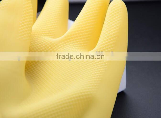 household rubber cleaning gloves/long anti-skid latex gloves for washing the dishes and clothes