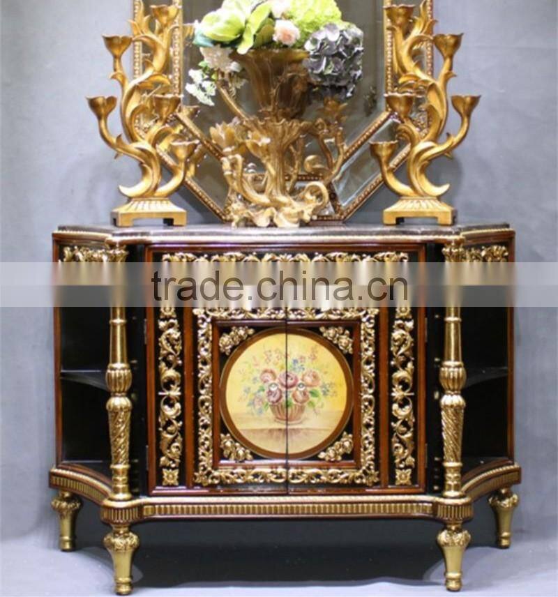 Interior solid wood decorative vanity cabinet