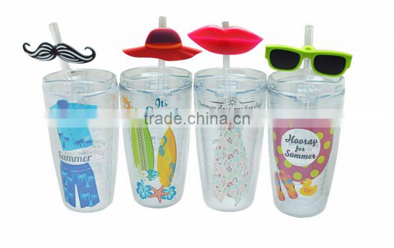 PS double wall walking mug 2017 new promotion Item