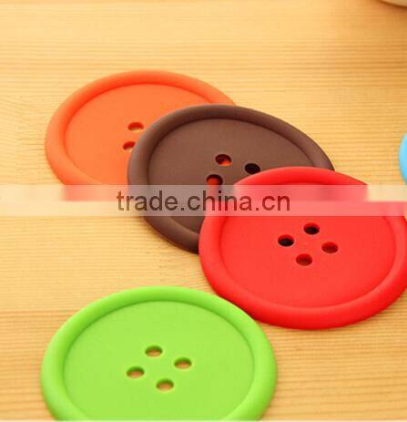 Creative household goods circular silicone insulation pad coaster, custom silicone coasters, silicone rubber coaster