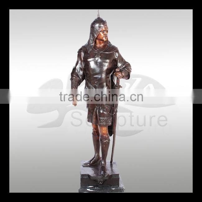 high quality western life size outdoor soldier statues for sale