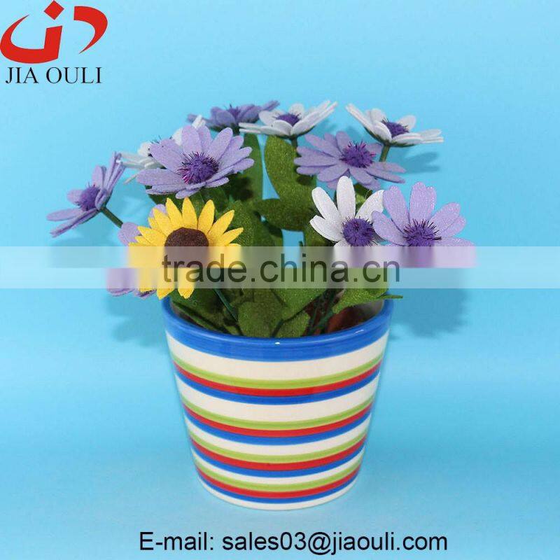Hot sale Dolomite material Ceramic Pineapple shaped planter flower pot