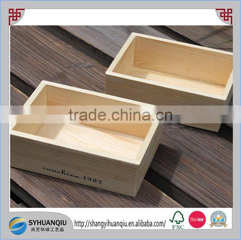 rustic unfinished handmade wooden vegetable fruit crate wholesale
