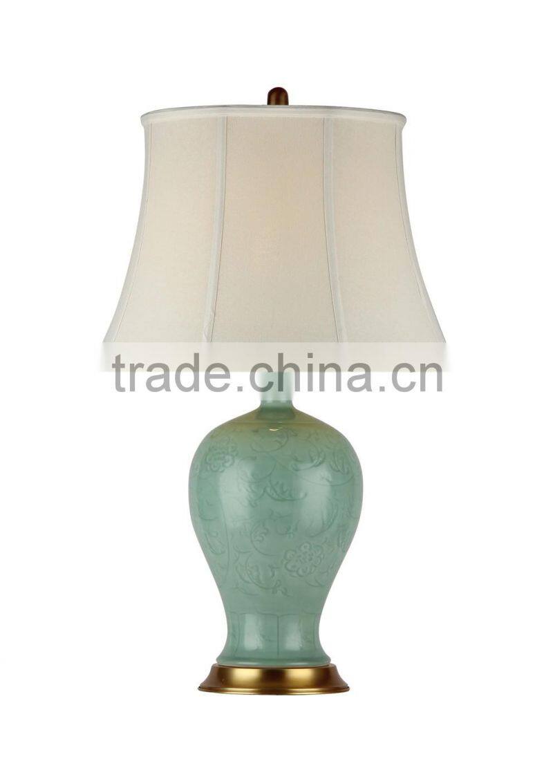 BISINI Luxury Decorative Green Ceramic Table Lamp