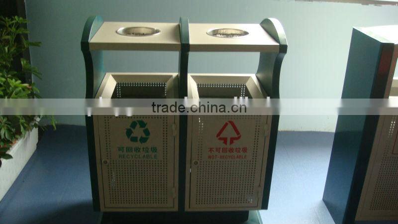 (HD-18712)Flower cat animal fiberglass dust bin