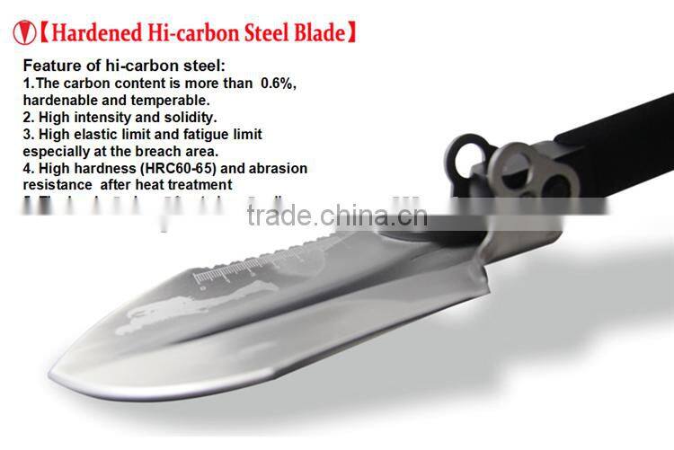 Bushcraft Survival Shovel Survival Knife Camping Knife Folding 2015 Tactical Spade Camping Hiking Shovel Wooden Shovel