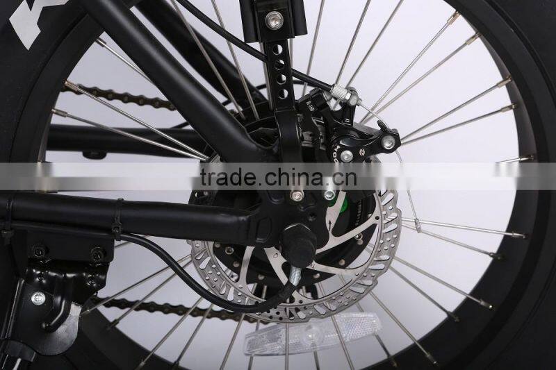 China factory wholesale 20 inch folding ebike fat tire beach cruiser electric bike