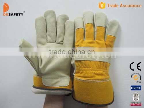 DDSAFETY Pig Grain Leather Winter Canadian Glove With High Quality
