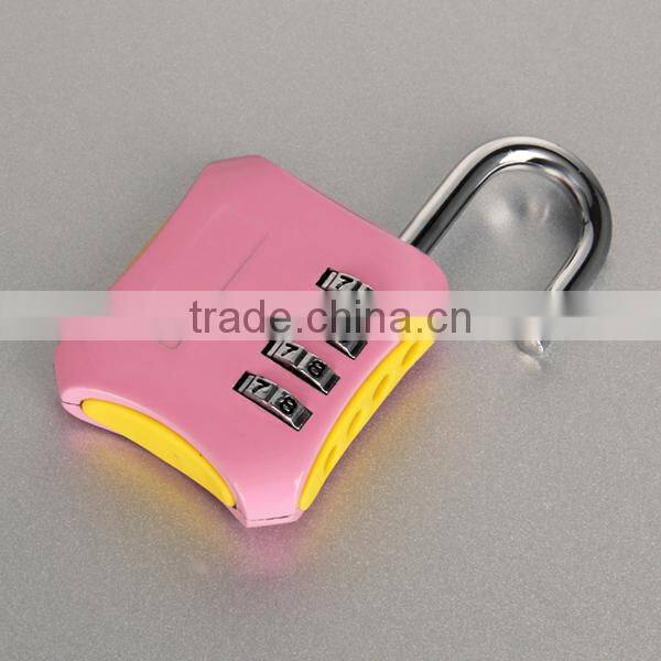 Colored 4 digit zinc alloy travel decoration password padlock