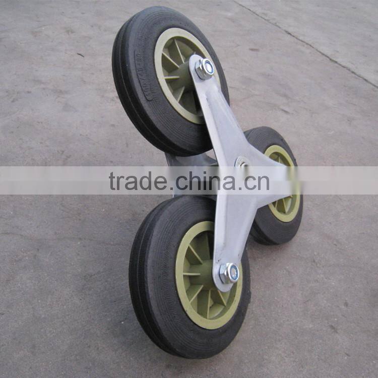 solid 6 inch six wheel ladder for hand trolley climbing stairs