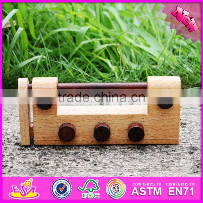 2016 new design children wooden lock toy W02A167
