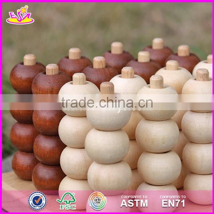 2017 new design educational beads wooden toddler stacking toys W13D115