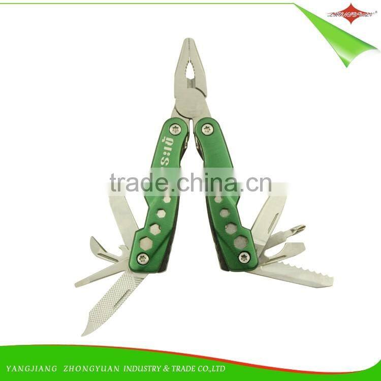 ZY-V1005 pocket tool multi functional pliers stainless steel multitool with pliers for camping hiking