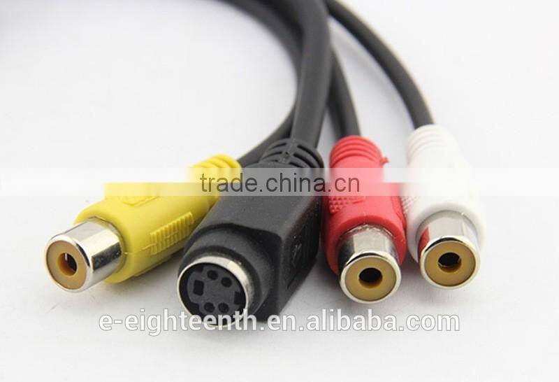 2016 new arrival VGA to S-Video AV RCA TV Out Converter Adapter Cable for Computer Desktop PC