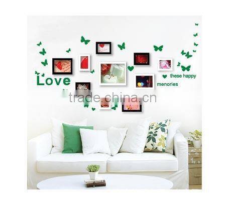 Butterfly love photo wall can remove three generations of wall stickers, kids room decoration 3d wall stickers