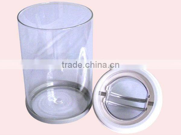 1200ML Large Size Plastic Lid Food Container Glass Airtight Canister