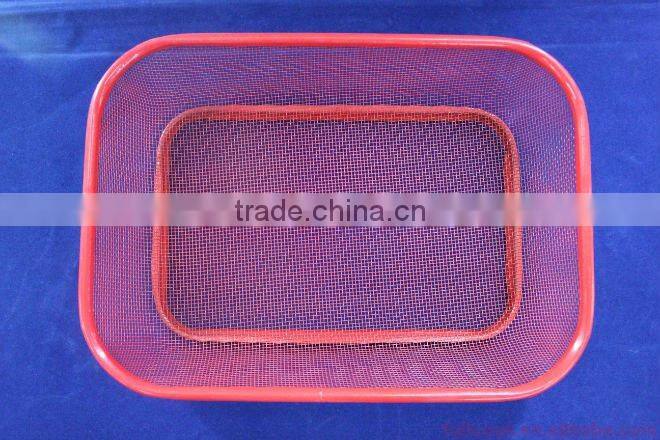 Colorful square shape food basket, fruit basket, vegetable basket w/stander