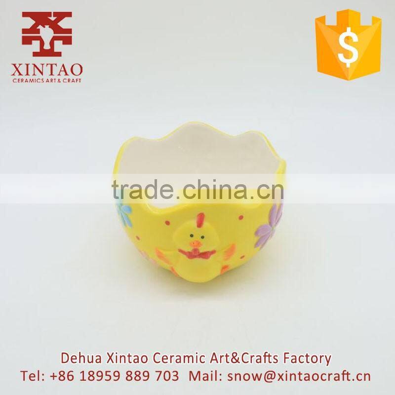 cartoon cock shape ceramic morden dinner plate, china factory supply kids bowl