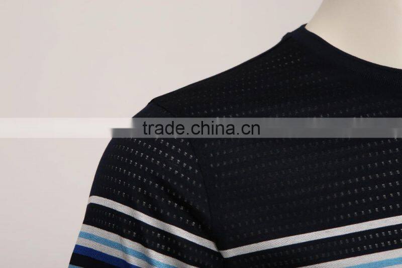 Summer new men's striped t- shirt