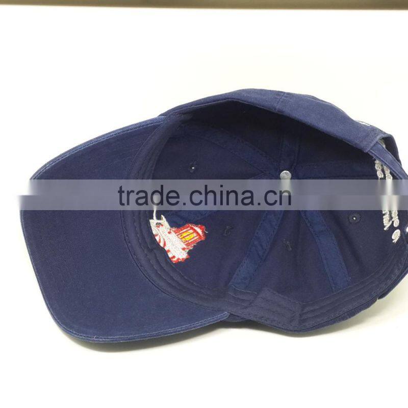 100% cotton torn washed plain baseball cap