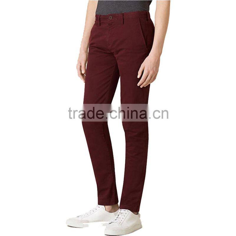 Wholesale 2015 Soft Casual Slim Fit Stretch Cotton Pants For Men & Accept Your Logo