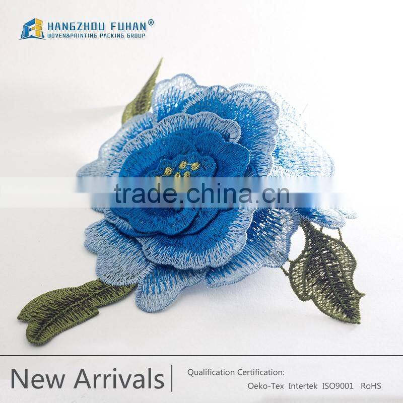 Factory Supply Beautiful Rose Embroidery Patch,Personalized Rose Embroidery Patches
