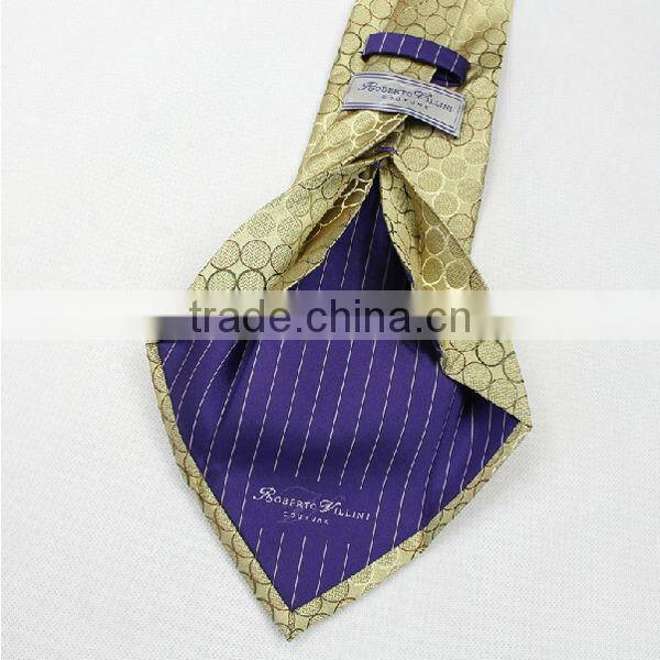 HD-7T75 Fashionable handmade woven pattern Silk seven fold neck tie OEM available