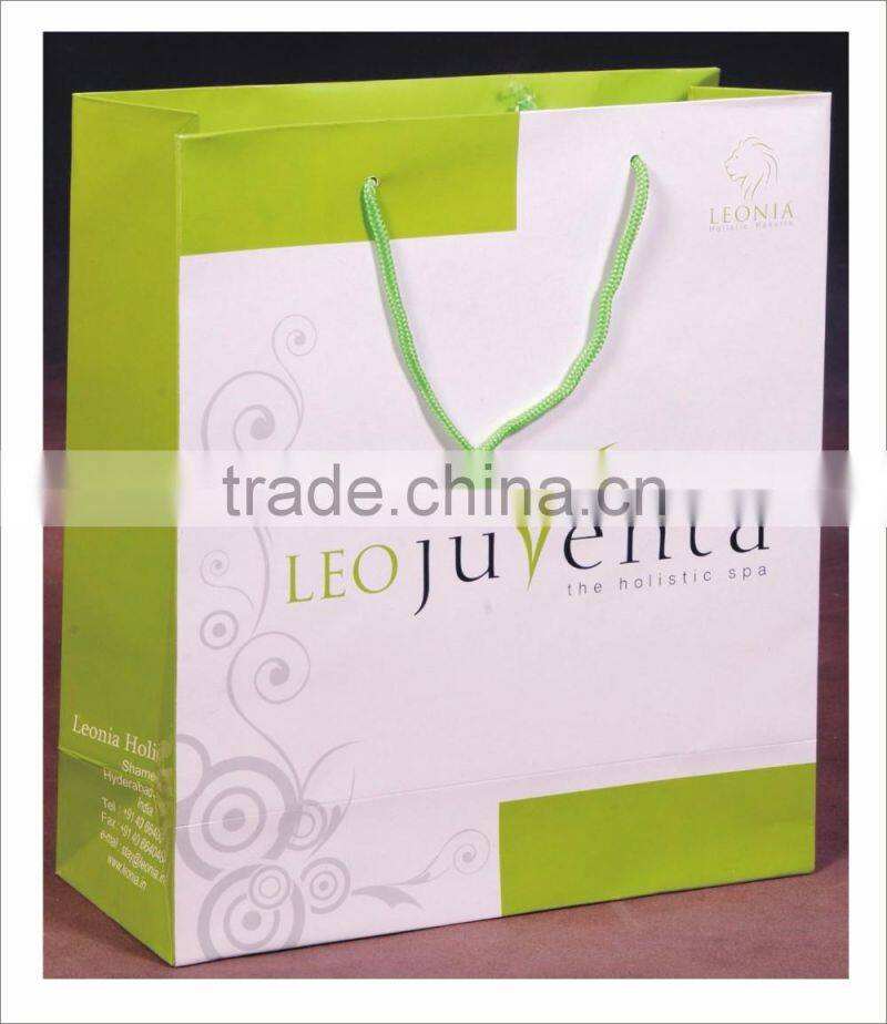 PAPER BAGS WITH LOGO AND NAME PRINTED