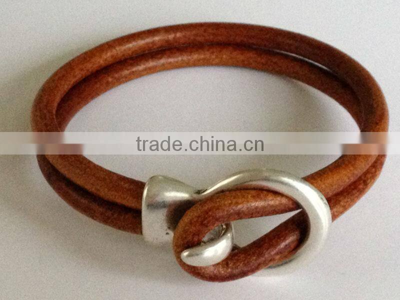 double wrap Leather bracelet, Leather Bangle for girls and boys, unisex leather bracelet