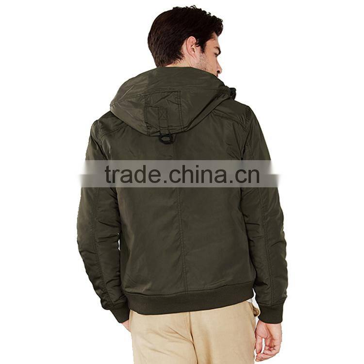 Latest Design Trim Hoody Casual Men Padding Quiltted Jacket For Sale
