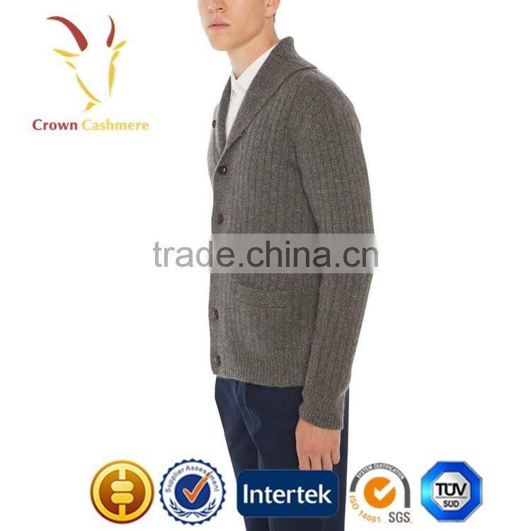 Custom Blend Cashmere Cardigan Sweater for Men