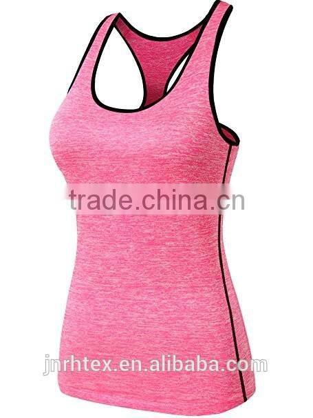 Slub 85% Polyester 15% Spandex Womens Dry Fit Tank Top