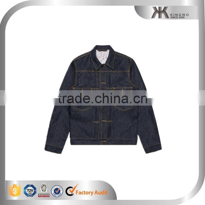 Custom navy blue denim blazer for cowboy wear