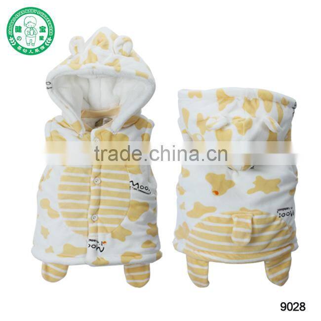 2017 latest design winter warmly cotton baby clothing baby vest