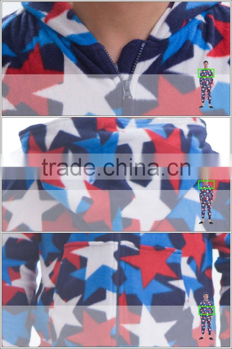 Man star prined fleece custom oneise