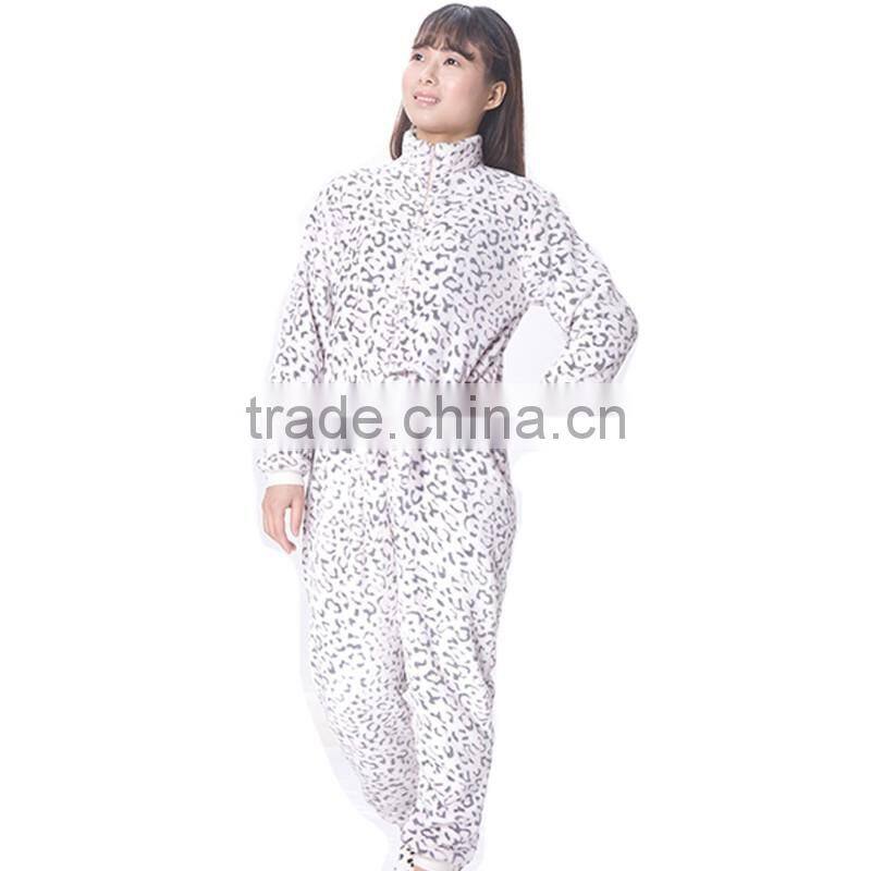 100 polyester coral fleece onesie sexy adult footie pajamas fro women